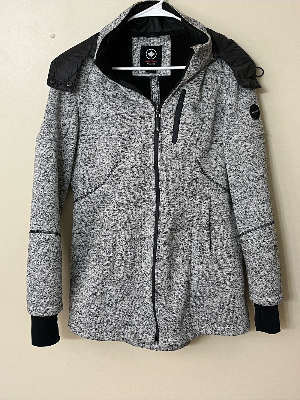 Halifax women Heather Gray Hooded Puffer Jacket